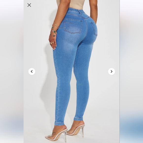 Fashion Nova Can't Deny You Sculpting Skinny Jeans - Light Wash Size 14 (NWT) - Picture 11 of 16
